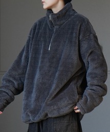 ビッグシルエット シャギーボア ハーフジッププルオーバー【Confirm】