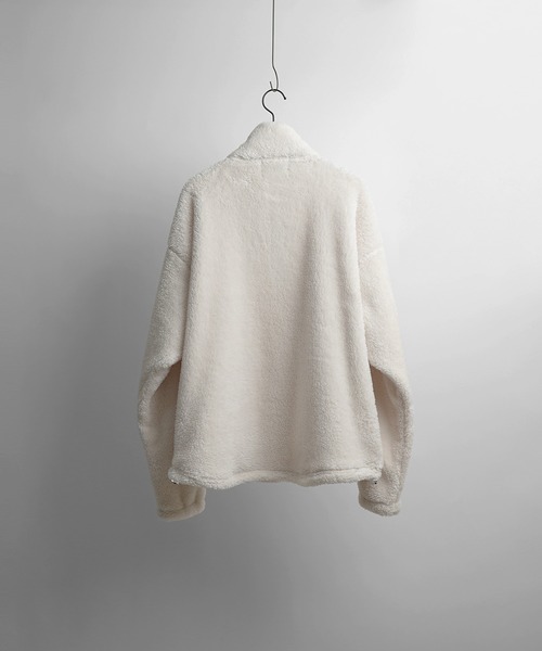 Confirm（コンファーム）の「ビッグシルエット シャギーボア ハーフジッププルオーバー【Confirm】（スウェット・メンズ・チャコールグレー/ベージュ/ナチュラル/ブラック・L/M）」の12枚目の写真