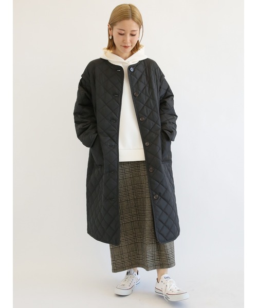 Samansa Mos2 blue(サマンサモスモスブルー)の「ダンボールニットパーカー(パーカー・レディース・サックスブルー/チャコール/キナリ・フリ-)」の19枚目の写真