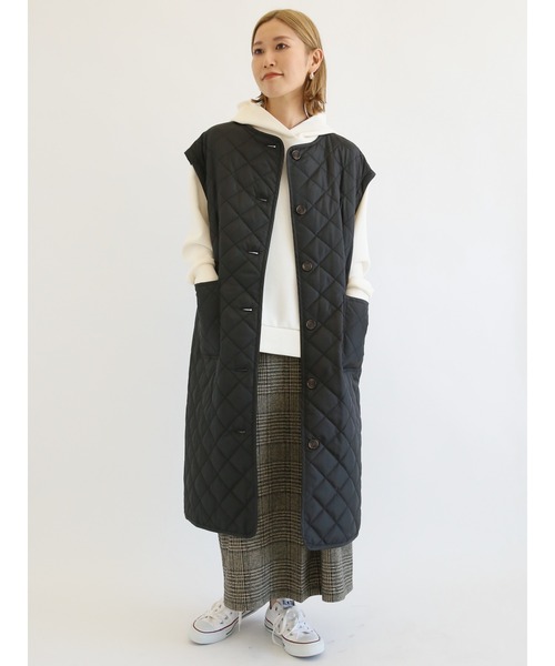 Samansa Mos2 blue(サマンサモスモスブルー)の「ダンボールニットパーカー(パーカー・レディース・サックスブルー/チャコール/キナリ・フリ-)」の12枚目の写真