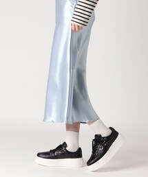 厚底大粒グリッターレースアップスニーカー