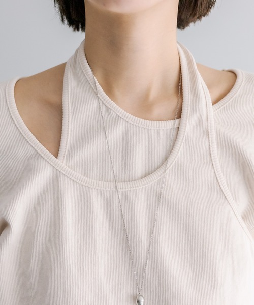 mystic（ミスティック）の「レイヤードリブトップス（Tシャツ/カットソー・レディース・ブラック/アイボリー/ピンク・FREE）」の15枚目の写真