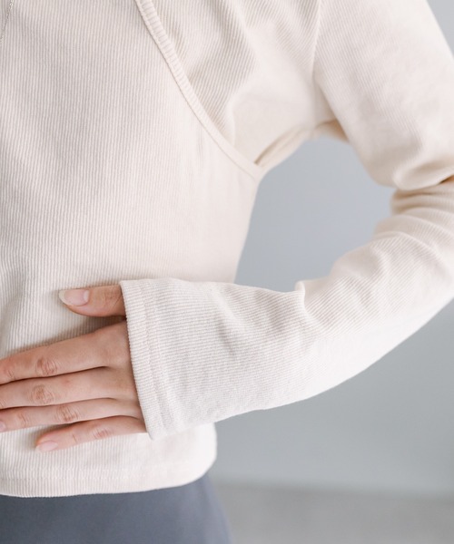 mystic（ミスティック）の「レイヤードリブトップス（Tシャツ/カットソー・レディース・ブラック/アイボリー/ピンク・FREE）」の17枚目の写真