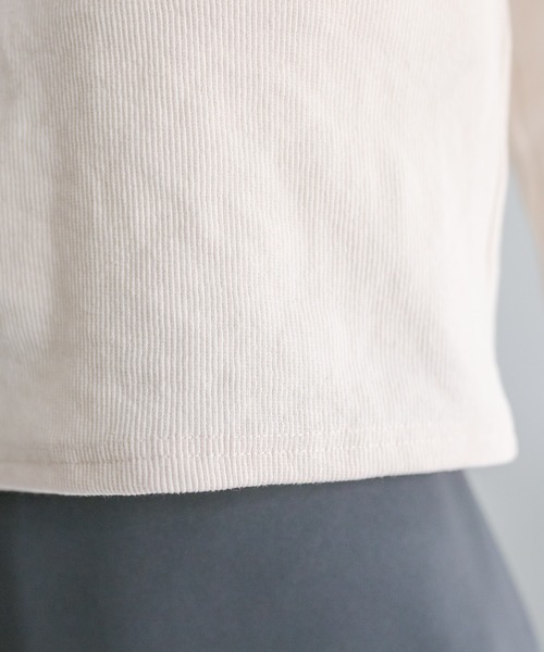 mystic（ミスティック）の「レイヤードリブトップス（Tシャツ/カットソー・レディース・ブラック/アイボリー/ピンク・FREE）」の18枚目の写真