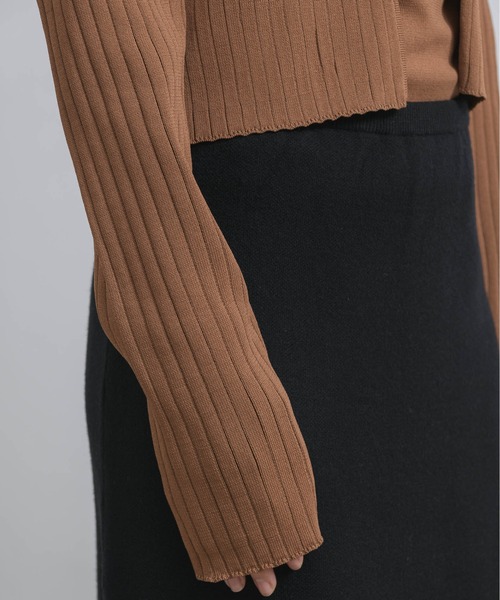 ✨新品未使用か✨CABaN ノースリーブニット ブラウン・アイボリー セール】 【洗える】Compact Wool ノースリーブニット （ニット