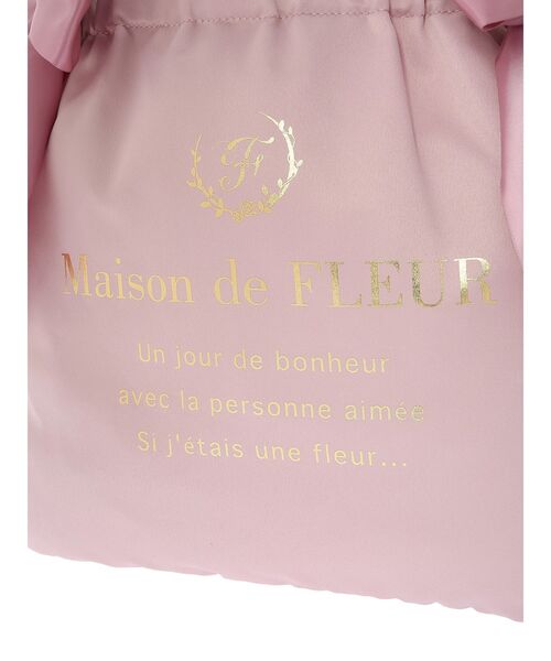 Maison de FLEUR（メゾンドフルール）の「ダブルリボンギャザートートバッグ（トートバッグ・レディース・ピンク/ネイビー/ブラック/ピンクベージュ・FREE）」の6枚目の写真