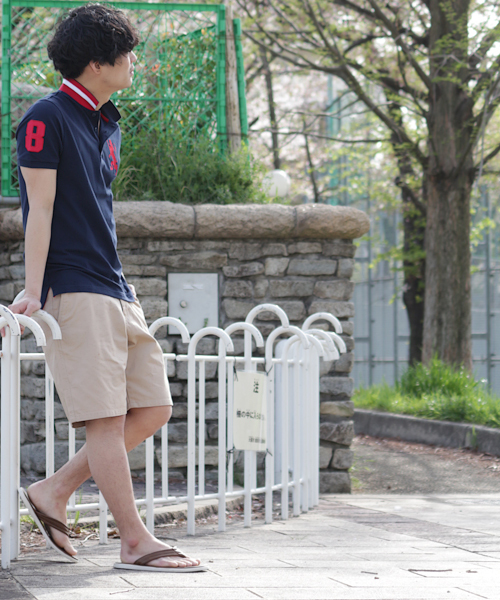 GIORDANO（ジョルダーノ）の「[GIORDANO]コットンツイルライオン刺繍カラーチノショーツ（チノパンツ・メンズ・レッド/イエロー/ネイビー/ブルー/グリーン/ベージュ/ブラック/ホワイト・LARGE/SMALL/MEDIUM）」の20枚目の写真