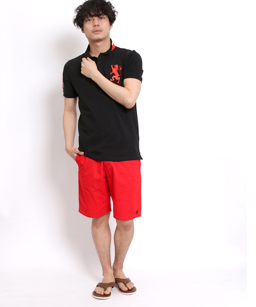 GIORDANO（ジョルダーノ）の「[GIORDANO]コットンツイルライオン刺繍カラーチノショーツ（チノパンツ・メンズ・レッド/イエロー/ネイビー/ブルー/グリーン/ベージュ/ブラック/ホワイト・LARGE/SMALL/MEDIUM）」の22枚目の写真