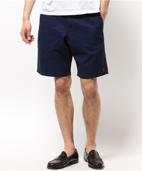 GIORDANO（ジョルダーノ）の「[GIORDANO]コットンツイルライオン刺繍カラーチノショーツ（チノパンツ・メンズ・レッド/イエロー/ネイビー/ブルー/グリーン/ベージュ/ブラック/ホワイト・LARGE/SMALL/MEDIUM）」の5枚目の写真