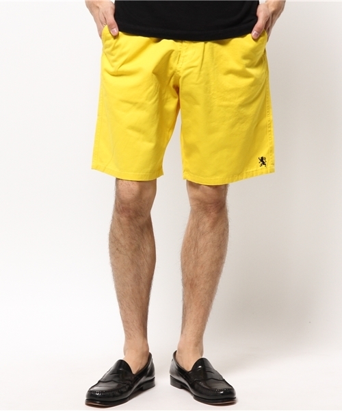 GIORDANO（ジョルダーノ）の「[GIORDANO]コットンツイルライオン刺繍カラーチノショーツ（チノパンツ・メンズ・レッド/イエロー/ネイビー/ブルー/グリーン/ベージュ/ブラック/ホワイト・LARGE/SMALL/MEDIUM）」の7枚目の写真