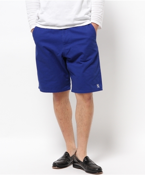 GIORDANO（ジョルダーノ）の「[GIORDANO]コットンツイルライオン刺繍カラーチノショーツ（チノパンツ・メンズ・レッド/イエロー/ネイビー/ブルー/グリーン/ベージュ/ブラック/ホワイト・LARGE/SMALL/MEDIUM）」の6枚目の写真