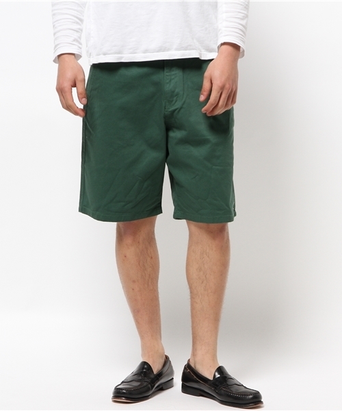 GIORDANO（ジョルダーノ）の「[GIORDANO]コットンツイルライオン刺繍カラーチノショーツ（チノパンツ・メンズ・レッド/イエロー/ネイビー/ブルー/グリーン/ベージュ/ブラック/ホワイト・LARGE/SMALL/MEDIUM）」の4枚目の写真