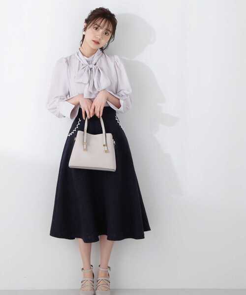 PROPORTION BODY DRESSING(プロポーションボディドレッシング)の「ポケットパールツィードスカート / 1213120205(スカート・レディース・ブラック系その他/ネイビー/ホワイト系その他・SMALL/X-SMALL/MEDIUM)」の18枚目の写真