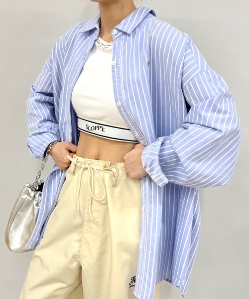 WHO'S WHO gallery（フーズフーギャラリー）の「FPビッグシャツ（シャツ/ブラウス・レディース・オフホワイト/サックスブルー/ホワイト系その他/ブルー系その他・FREE）」の4枚目の写真