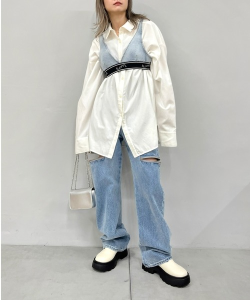 WHO'S WHO gallery（フーズフーギャラリー）の「FPビッグシャツ（シャツ/ブラウス・レディース・オフホワイト/サックスブルー/ホワイト系その他/ブルー系その他・FREE）」の21枚目の写真