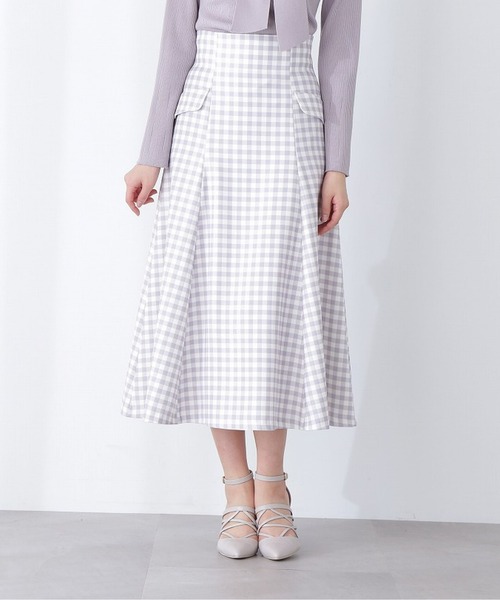 PROPORTION BODY DRESSING（プロポーションボディドレッシング）の「チェックミックスフラップフレアスカート / 1213120310（スカート・レディース・グレー/カーキ/ブラック・SMALL/MEDIUM）」の12枚目の写真