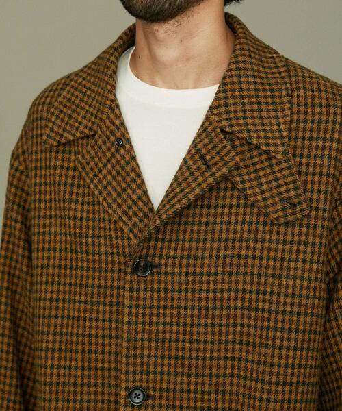 NANO universe（ナノユニバース）の「LB.01/チェックツイードカーコート（ピーコート・メンズ・ブラウン・S/M/L）」の19枚目の写真