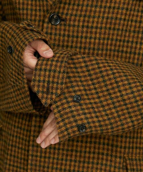 NANO universe（ナノユニバース）の「LB.01/チェックツイードカーコート（ピーコート・メンズ・ブラウン・S/M/L）」の21枚目の写真