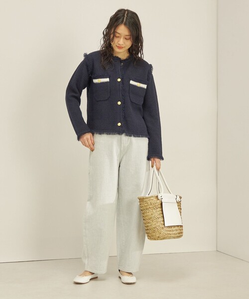 SHIPS(シップス)の「レザー コンビ シーグラス バッグ(かごバッグ・レディース・オフホワイト/ブラウン・ONE SIZE)」の17枚目の写真