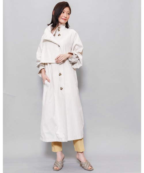 【セール】スタンドカラーロングコート（トレンチコート）｜mili an deni（ミリアンデニ）