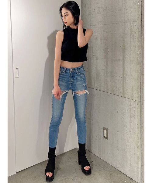GYDAタンクトップ ジェイダ GYDA アメスリショートタンクトップ （マスタード
