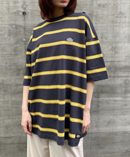 Dickies（ディッキーズ）の「【Dickies】天竺ボーダー半そでTシャツ 3278-5438（Tシャツ/カットソー・メンズ・ネイビー/ホワイト/ブラック・L/M/XL）」の2枚目の写真