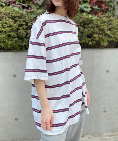 Dickies（ディッキーズ）の「【Dickies】天竺ボーダー半そでTシャツ 3278-5438（Tシャツ/カットソー・メンズ・ネイビー/ホワイト/ブラック・L/M/XL）」の4枚目の写真