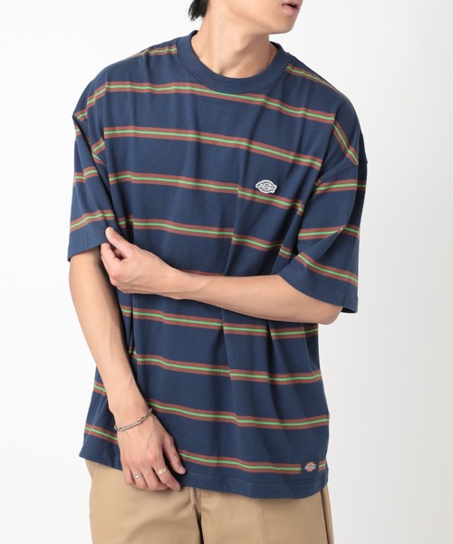 Dickies（ディッキーズ）の「【Dickies】天竺ボーダー半そでTシャツ 3278-5438（Tシャツ/カットソー・メンズ・ネイビー/ホワイト/ブラック・L/M/XL）」の8枚目の写真