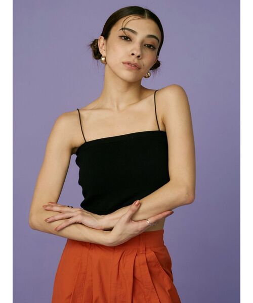 EVRIS（エヴリス）の「アンサンブルリブニットトップス（ニット/セーター・レディース・オレンジ/ブラック/ホワイト・FREE）」の17枚目の写真