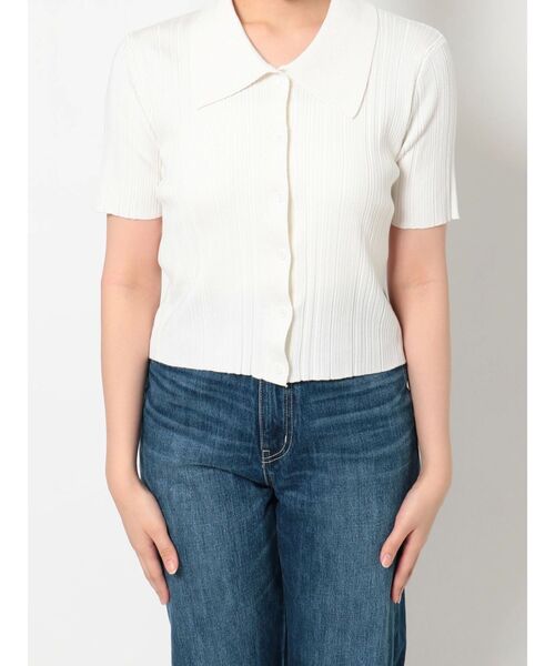 EVRIS（エヴリス）の「アンサンブルリブニットトップス（ニット/セーター・レディース・オレンジ/ブラック/ホワイト・FREE）」の11枚目の写真