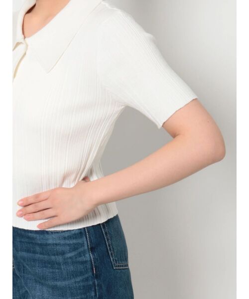 EVRIS（エヴリス）の「アンサンブルリブニットトップス（ニット/セーター・レディース・オレンジ/ブラック/ホワイト・FREE）」の20枚目の写真