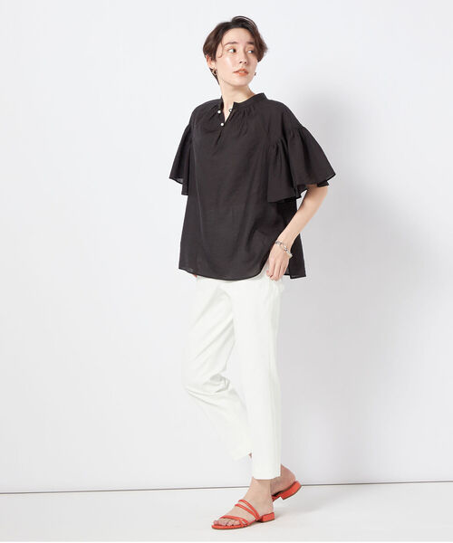 NOLLEY’S Sophi(ノーリーズソフィ)の「ウォッシャブルドライツイルスティックパンツ(その他パンツ・レディース・ネイビー/ライトグレー/ホワイト・34/38/36/40)」の9枚目の写真