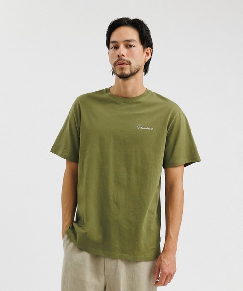 Saturdays NYC(サタデーズ ニューヨークシティ )の「Saturdays Embroidered Standard SS Tee(Tシャツ/カットソー・メンズ・ブラック/ホワイト/ベージュ/オリーブ/ラベンダー・M/X-SMALL/XL/L/S)」の5枚目の写真