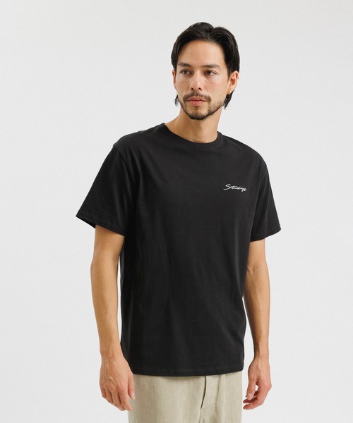 Saturdays NYC(サタデーズ ニューヨークシティ )の「Saturdays Embroidered Standard SS Tee(Tシャツ/カットソー・メンズ・ブラック/ホワイト/ベージュ/オリーブ/ラベンダー・M/X-SMALL/XL/L/S)」の3枚目の写真