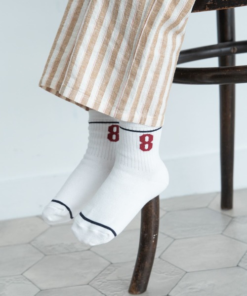 URBAN RESEARCH DOORS(アーバンリサーチドアーズ)の「ナンバリングリブソックス(KIDS)(ソックス/靴下・キッズ・オフホワイト/ネイビー・16-18/19-21cm)」の5枚目の写真