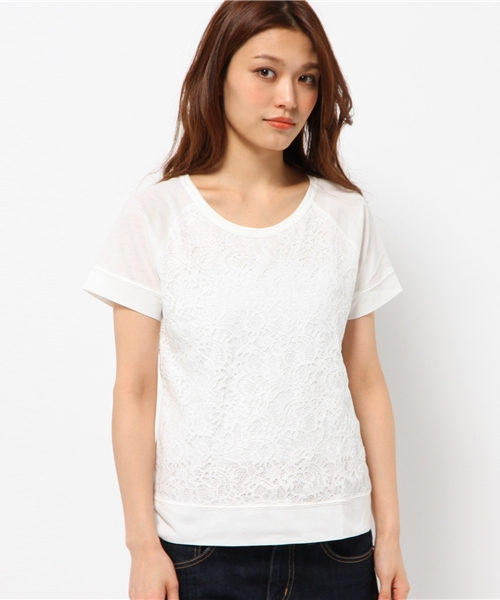 OUTLET(アウトレット)の「【CIAOPANIC TYPY】レースラグランスリーブT(Tシャツ/カットソー・レディース・ホワイト・FREE)」の2枚目の写真