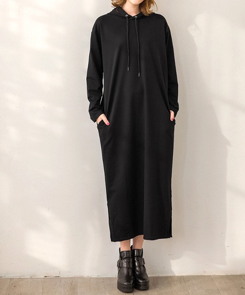 Amulet(アミュレット)の「パーカーワンピース(ワンピース・レディース・クリーム/ブラウン/カーキ/ブラック・M/L/XL)」の15枚目の写真