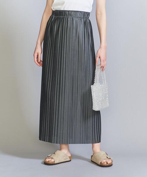 BEAUTY&YOUTH UNITED ARROWS（ビューティーアンドユースユナイテッドアローズ）の「プリーツバックスリット スカート -ウォッシャブル-（スカート・レディース・ダークグレー/ブラック/コバルトブルー/ダークブラウン・S/M）」の2枚目の写真