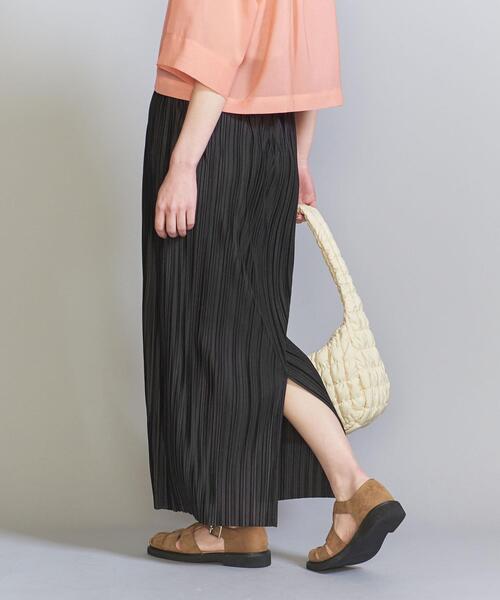 BEAUTY&YOUTH UNITED ARROWS（ビューティーアンドユースユナイテッドアローズ）の「プリーツバックスリット スカート -ウォッシャブル-（スカート・レディース・ダークグレー/ブラック/コバルトブルー/ダークブラウン・S/M）」の6枚目の写真