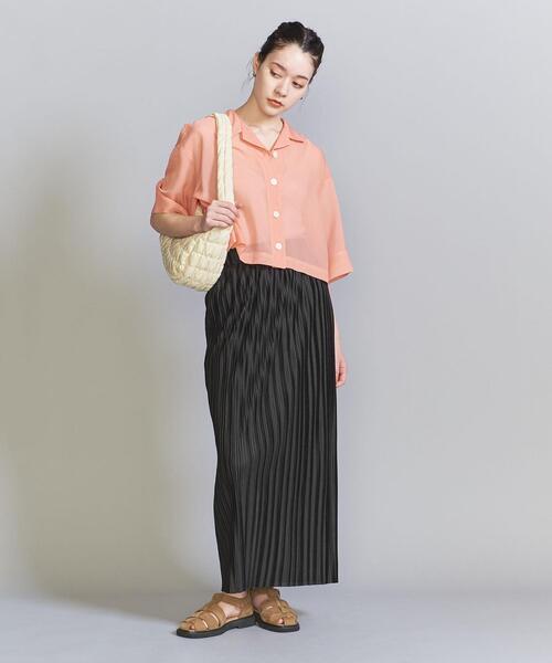 BEAUTY&YOUTH UNITED ARROWS（ビューティーアンドユースユナイテッドアローズ）の「プリーツバックスリット スカート -ウォッシャブル-（スカート・レディース・ダークグレー/ブラック/コバルトブルー/ダークブラウン・S/M）」の10枚目の写真