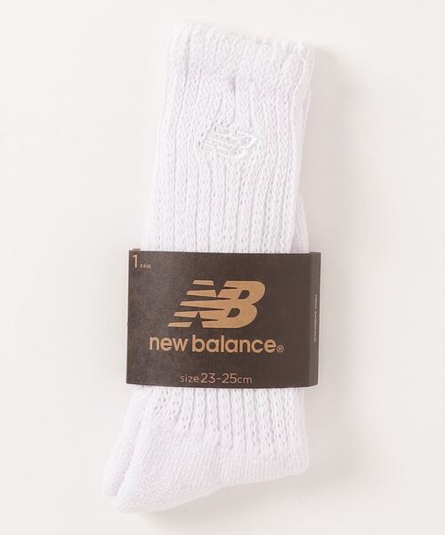 NEW BALANCE（ニューバランス）の「コンフォートロングソックス（ソックス/靴下・メンズ・ホワイト/グレイッシュベージュ/ブラック・LARGE/MEDIUM）」の2枚目の写真