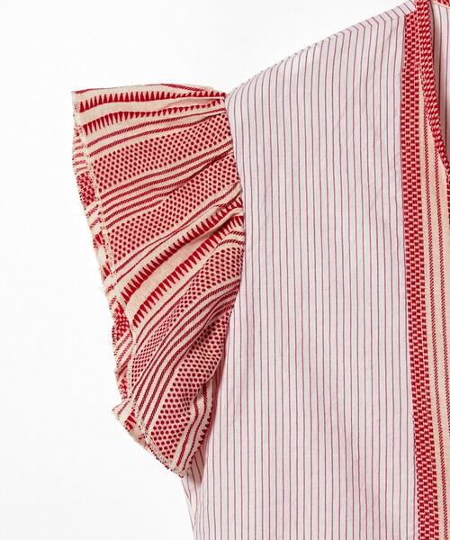 Ray BEAMS(レイビームス)の「ELINA LEBESSI / Stella Top(シャツ/ブラウス・レディース・レッド・SMALL)」の4枚目の写真