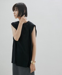 【UVケア・接触冷感・洗濯耐久】PRIMA VEIL コットンノースリーブTシャツ
