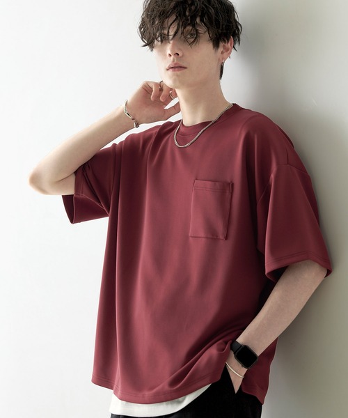 Anchor Smith(アンカー スミス)の「【 2点セット 】ダンボールビッグクルーネックポケットTシャツ&ロングタンクトップ(Tシャツ/カットソー・メンズ・ブラック/ネイビー/グレー/ベージュ/ライトブルー/ホワイト/バーガンディー・M/L)」の7枚目の写真