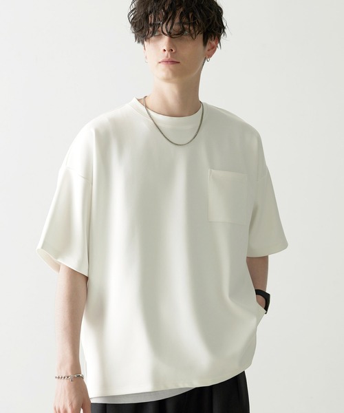 Anchor Smith(アンカー スミス)の「【 2点セット 】ダンボールビッグクルーネックポケットTシャツ&ロングタンクトップ(Tシャツ/カットソー・メンズ・ブラック/ネイビー/グレー/ベージュ/ライトブルー/ホワイト/バーガンディー・M/L)」の1枚目の写真