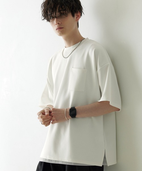 Anchor Smith(アンカー スミス)の「【 2点セット 】ダンボールビッグクルーネックポケットTシャツ&ロングタンクトップ(Tシャツ/カットソー・メンズ・ブラック/ネイビー/グレー/ベージュ/ライトブルー/ホワイト/バーガンディー・M/L)」の20枚目の写真