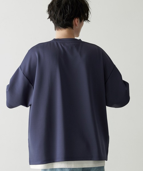 Anchor Smith(アンカー スミス)の「【 2点セット 】ダンボールビッグクルーネックポケットTシャツ&ロングタンクトップ(Tシャツ/カットソー・メンズ・ブラック/ネイビー/グレー/ベージュ/ライトブルー/ホワイト/バーガンディー・M/L)」の11枚目の写真