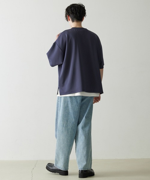 Anchor Smith(アンカー スミス)の「【 2点セット 】ダンボールビッグクルーネックポケットTシャツ&ロングタンクトップ(Tシャツ/カットソー・メンズ・ブラック/ネイビー/グレー/ベージュ/ライトブルー/ホワイト/バーガンディー・M/L)」の15枚目の写真