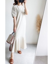 &. NOSTALGIA | 【ZOZO限定】コクーンスリーブスウェットワンピース(ワンピース)