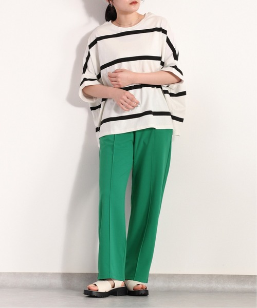 cepo（セポ）の「ボーダーポンチョＴｅｅ（Tシャツ/カットソー・レディース・ブラック/オフホワイト/ラベンダー・M）」の7枚目の写真